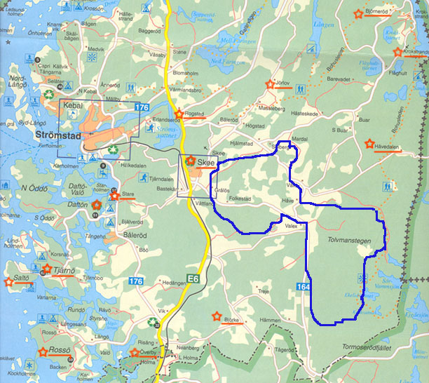 Denna karta över Strömstads komm